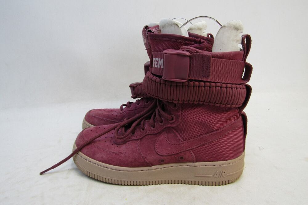 Nike Womens Size 5.5 Maroon Lace Up Sneaker Ankle Boots